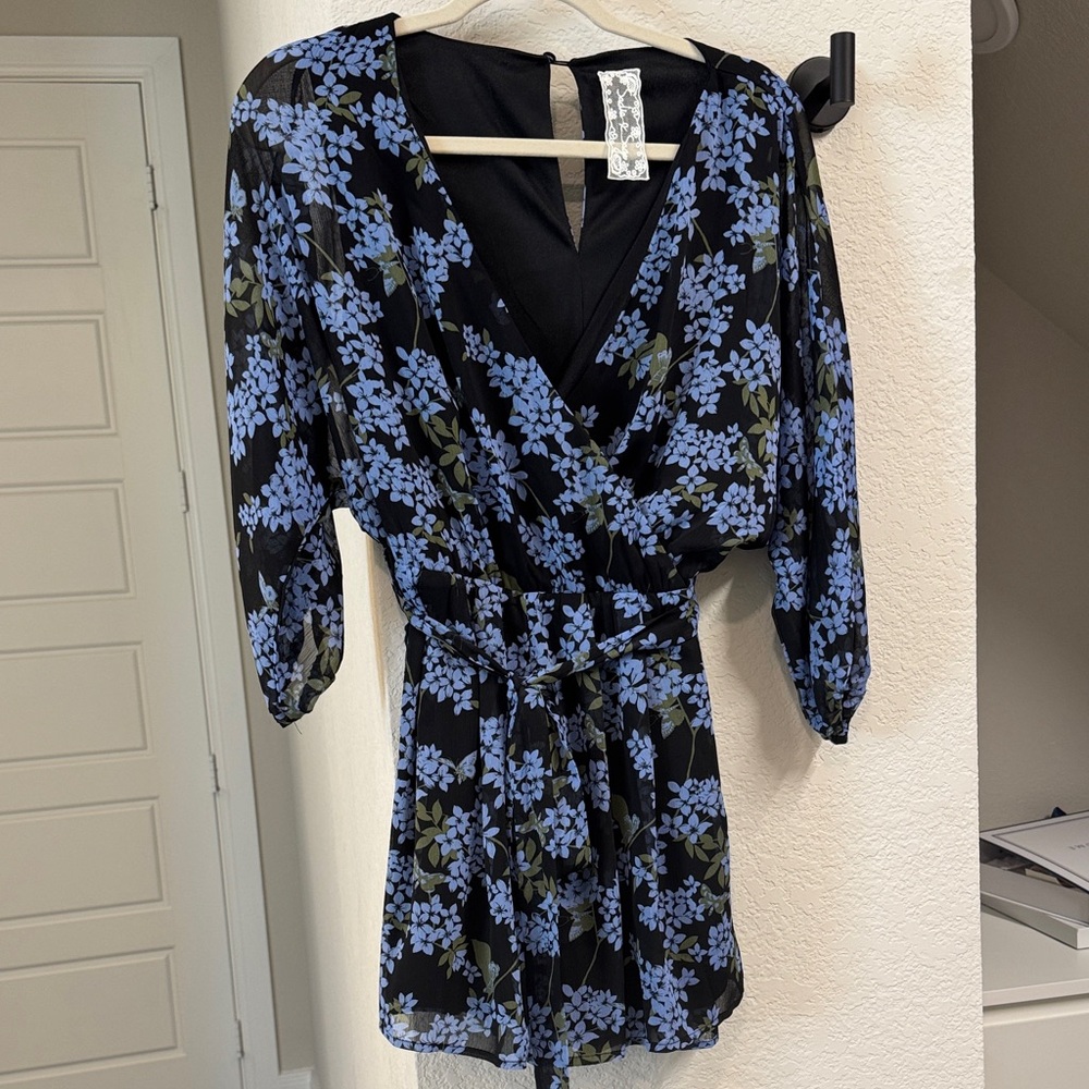 Sadie & Sage Floral Wrap Romper
